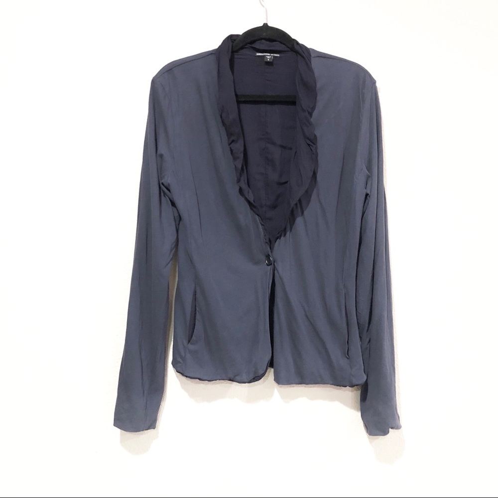 James Perse Single Button Jersey 2 Tone Cardigan